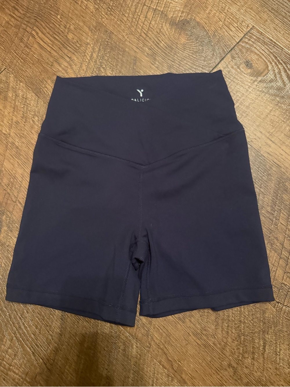 Yogalicious Navy High-Waist Athletic Bike Shorts